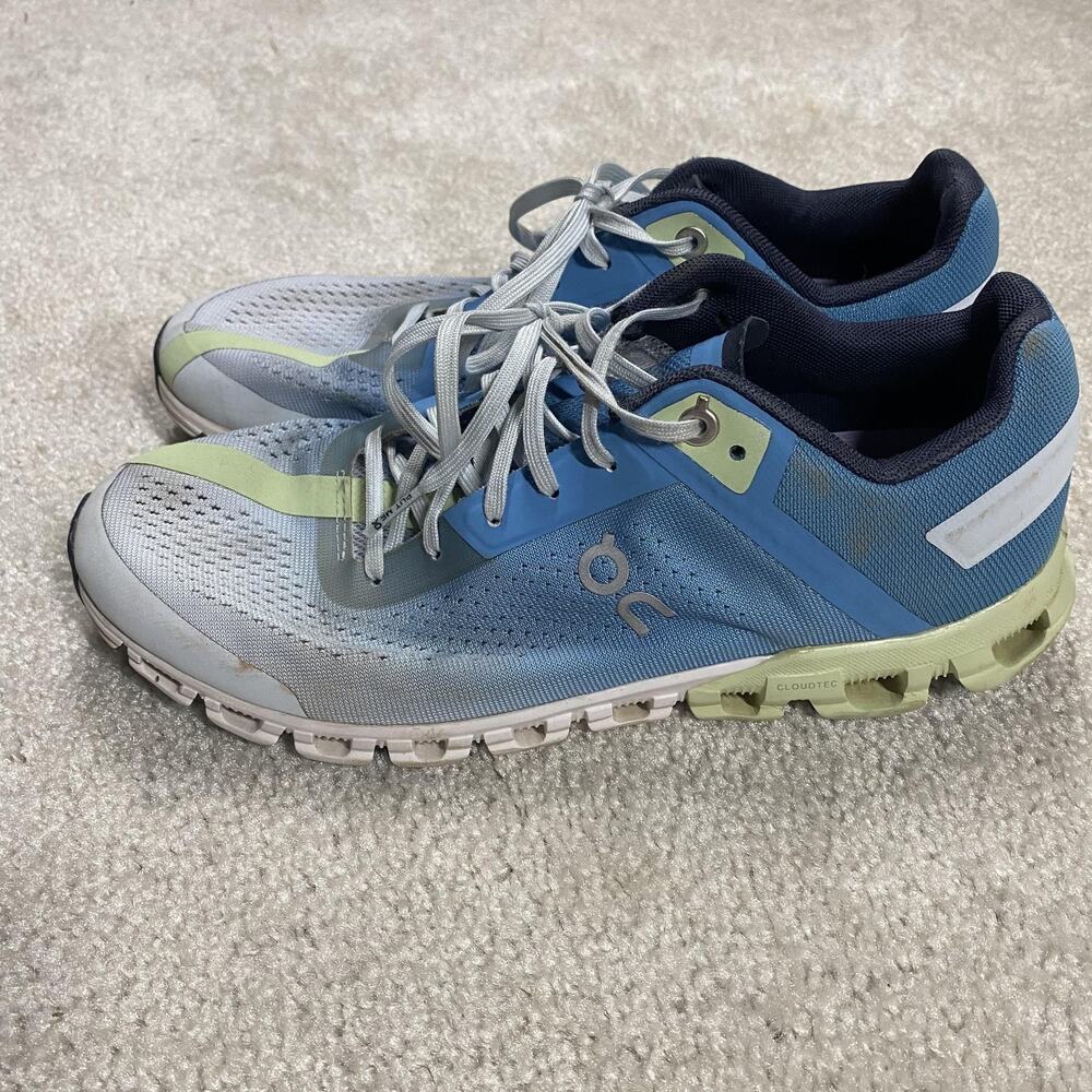 On Running Cloudflow 3 Shoes Womens Sz 8.5 Blue Athletic Running Niagara‎ Meadow